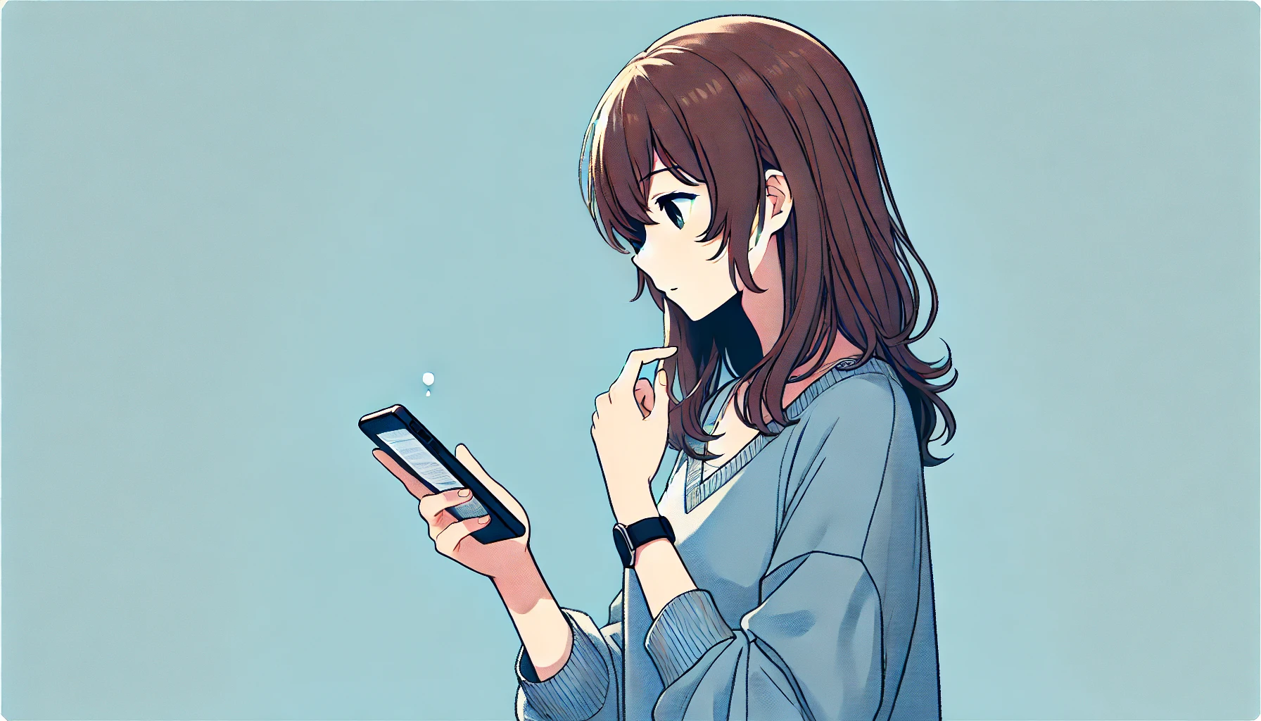 スマホで副業を探す女性