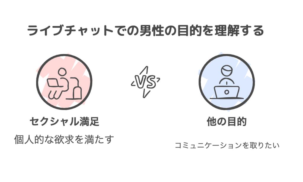 ライブチャットでの男性の目的を理解する
